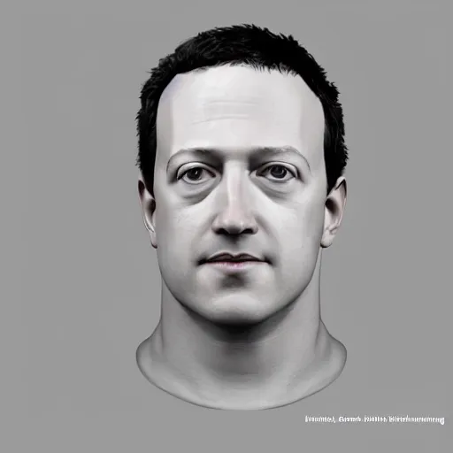 Prompt: Mark Zuckemberg, ZBrush, minimalistic