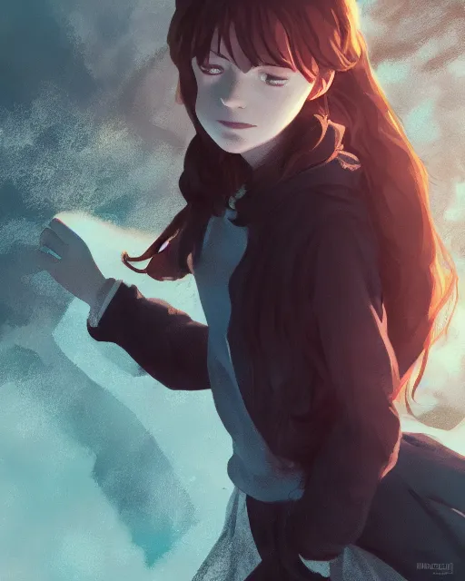 Prompt: a girl from harry potter, full shot, atmospheric lighting, detailed face, by makoto shinkai, stanley artger m lau, wlop, rossdraws, james jean, andrei riabovitchev, marc simonetti, krenz c