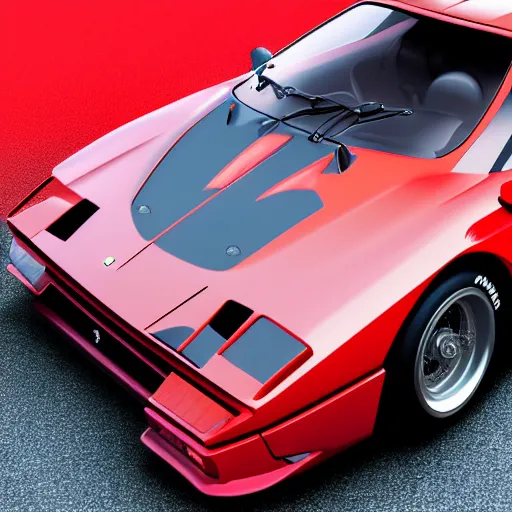 Image similar to ferrari 288 gto, hypermaximalistic, high details, cinematic, 8k resolution, beautiful detailed, insanely intricate details, artstation trending, octane render, unreal engine,