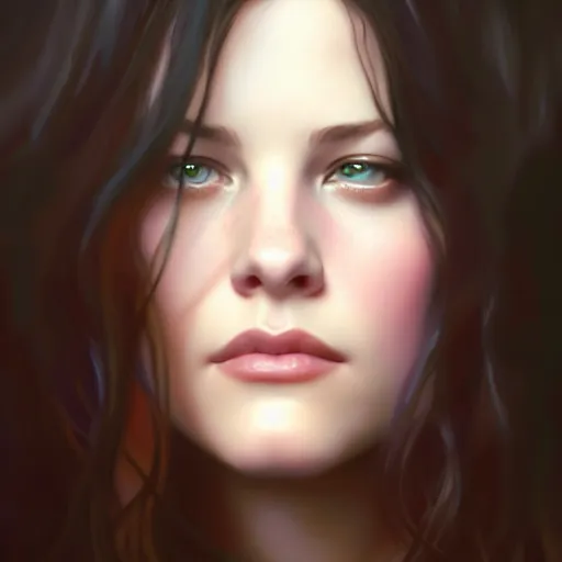 Prompt: beautiful digital painting of young liv tyler background with high detail, 8 k, stunning detail, photo by artgerm, greg rutkowski and alphonse mucha, unreal engine 5, 4 k uhd