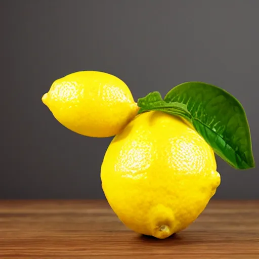 Image similar to a lemon wearing a suit