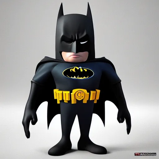 Prompt: the batman made like a pixar character in blender viral instagram 3d art digital