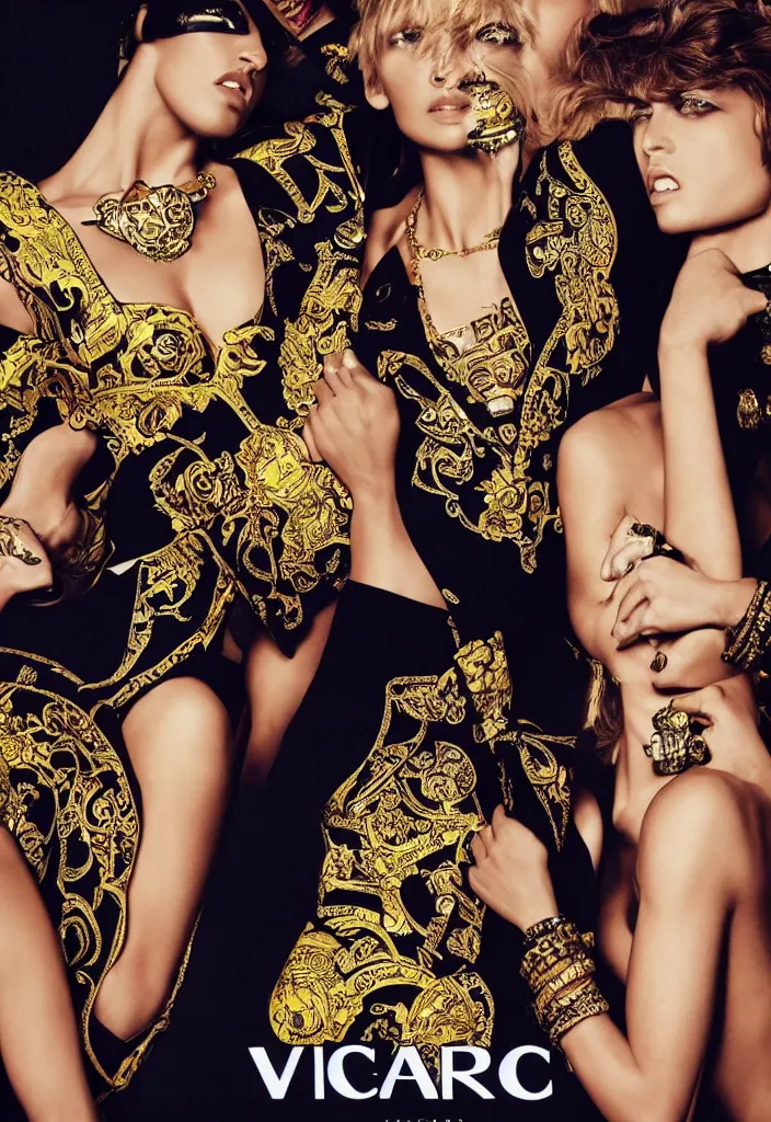 Image similar to Versace advertising campaign poster