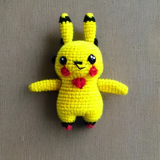 Image similar to pikachu amigurumi