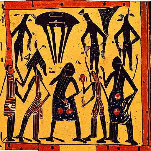 Image similar to Sirius A and Sirius B, Painting by the Dogon people of Mali, Ammah, Amma, Goddess