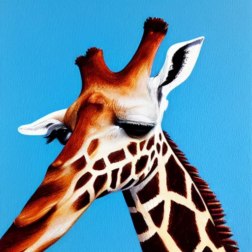 Image similar to Geoffrey the giraffe dynamic lighting, cinematic, establishing shot, extremely high detail, shining, photo realistic, cinematic lighting, intricate line drawings, 8k resolution, oil painting on canvas