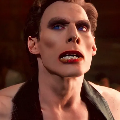 Prompt: Live Action Still of Jerma in The Rocky Horror Picture Show, real life, hyperrealistic, ultra realistic, realistic, highly detailed, epic, HD quality, 8k resolution, body and headshot, film still