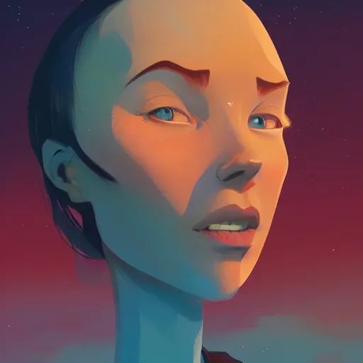 Image similar to face icon stylized minimalist close encounters of the third kind, loftis, cory behance hd by jesper ejsing, by rhads, makoto shinkai and lois van baarle, ilya kuvshinov, rossdraws global illumination