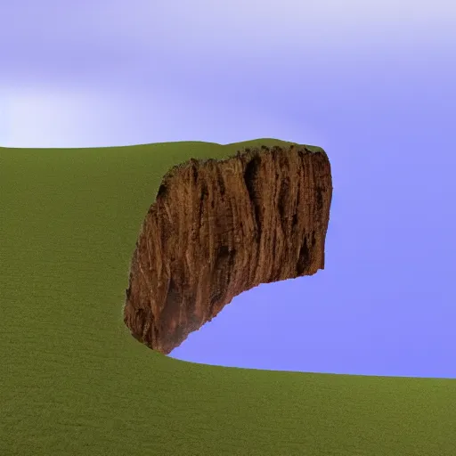 Prompt: a photorealistic image of paperclip bridging two cliffs