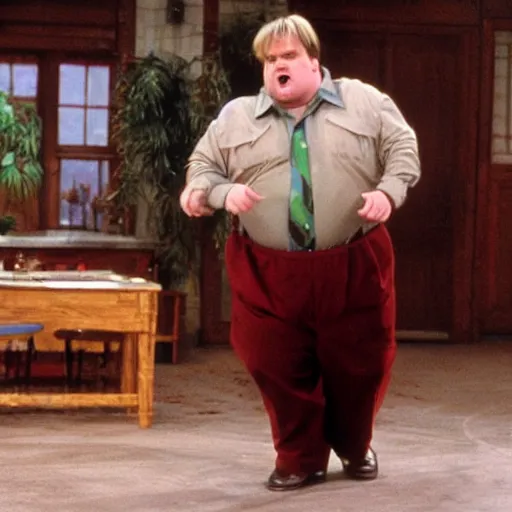 Prompt: Chris Farley starring in Breakiong-Bad