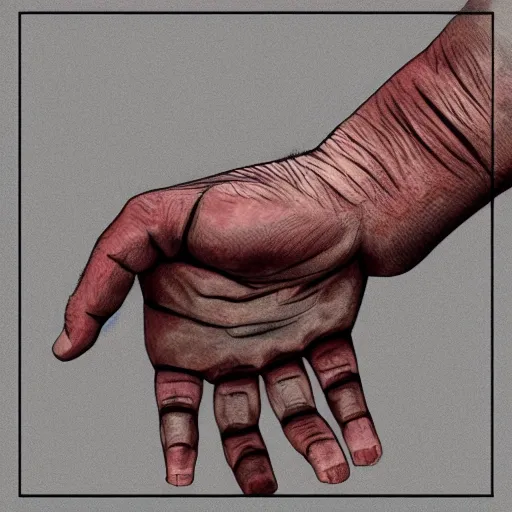 Image similar to Hands anatomy tonemapped in the style of Artstation