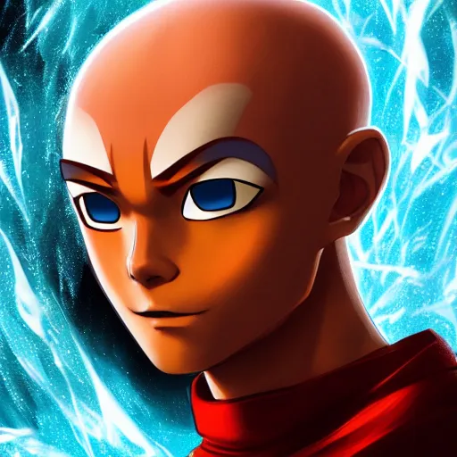 Image similar to highly detailed full body portrait Aang the Last Airbender, concept art, digital art, studio lightning, bright colors, intricate, masterpiece, photorealistic, hiperrealistic, sharp focus, high contrast, intricate, Artstation HQ, DeviantArt trending, 4k UHD, Unreal Engine 5