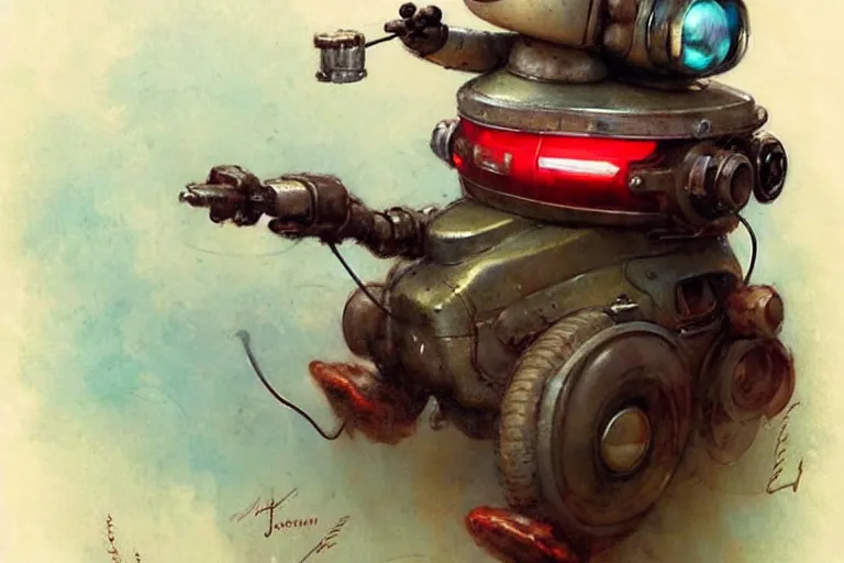 Image similar to adventurer ( ( ( ( ( 1 9 5 0 s retro future robot mouse explorer vehical. muted colors. ) ) ) ) ) by jean baptiste monge!!!!!!!!!!!!!!!!!!!!!!!!! chrome red