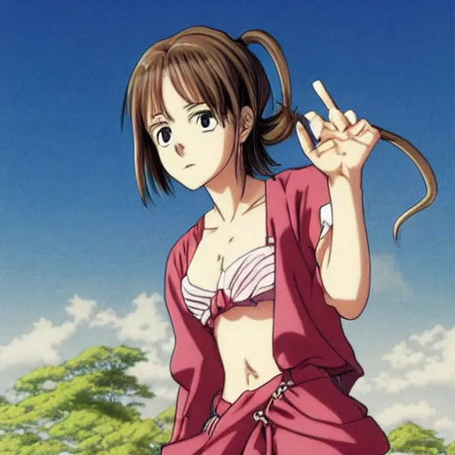 Prompt: emma watson anime by Hasui Kawase by Richard Schmid by Akira Toriyama by Eiichiro Oda