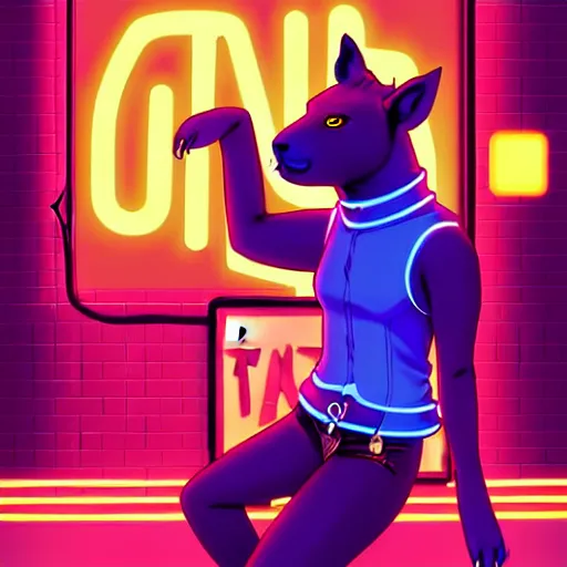 Image similar to beautiful furry digital art portrait commission of an androgynous furry anthro capybara fursona wearing punk clothes in the streets of a cyberpunk city. neon signs. character design by charlie bowater, ross tran, artgerm, and makoto shinkai