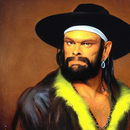 Prompt: Randy Macho Man Savage in the style of Rembrandt