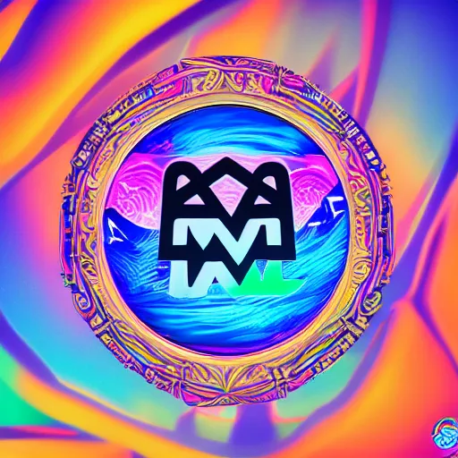 Image similar to a and w vaporwave logo, colorful, digital art, cosmic, 3 d high definition, trending on art station, photorealistic, high resolution, 8 k, octane, hyper detailed, insane details, intricate, elite, ornate, elegant trend, highly detailed and intricate, sharp focus, photography, unreal engine