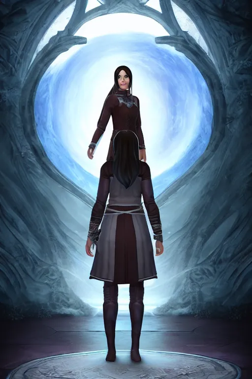 Image similar to Dreamsfall videogame The Longest Journey female protagonist, photorealistic full body, white ambient background, unreal engine 5, hyperrealistic, highly detailed, XF IQ4, 150MP, 50mm, F1.4, ISO 200, 1/160s, natural light, Adobe Lightroom, photolab, Affinity Photo, PhotoDirector 365, realistic