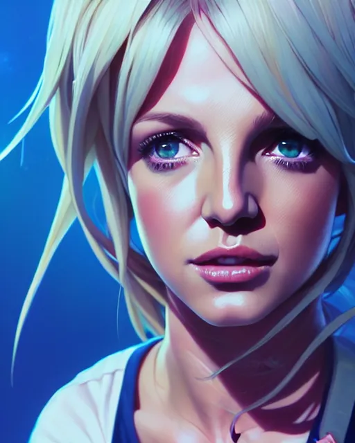 Prompt: highly detailed portrait of britney spears as an anime character, stephen bliss, unreal engine, greg rutkowski, loish, rhads, beeple, makoto shinkai and lois van baarle, ilya kuvshinov, rossdraws, tom bagshaw, alphonse mucha, global illumination, detailed and intricate environment