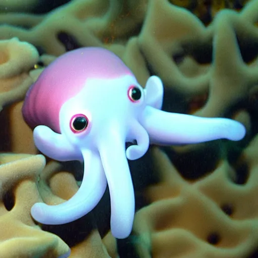 Prompt: cute dumbo octopus, pixar,