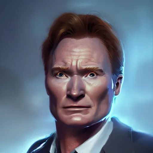 Image similar to portrait, Conan O'Brien , dramatic lighting, cinematic, establishing shot, extremely high detail, foto realistic, cinematic lighting, post processed, concept art, artstation, style by eddie mendoza, raphael lacoste, alex ross