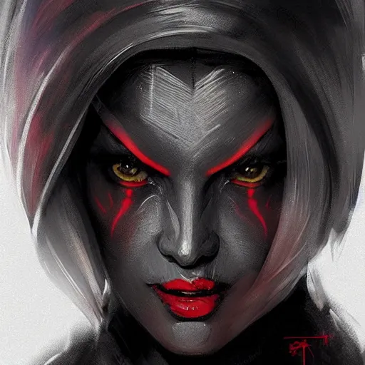 Image similar to portrait of a Darth Talon by Greg Rutkowski, she is about 20 years old, wearing black sith uniform, Star Wars Expanded Universe, highly detailed portrait, digital painting, artstation, concept art, smooth, sharp foccus ilustration, Artstation HQ