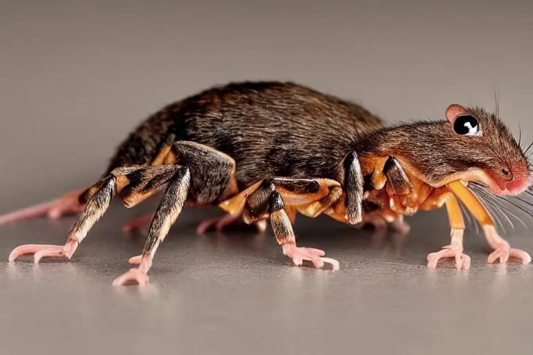 Image similar to a hybrid between a mouse and a scorpion, trending photo, genetic breakthrough