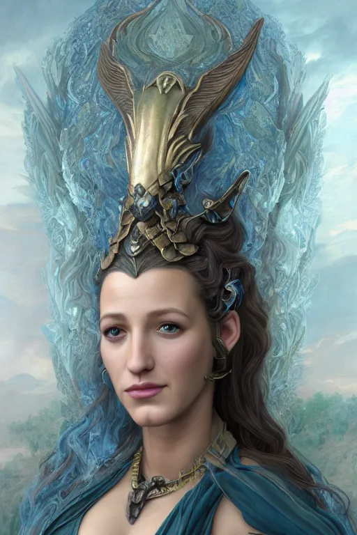 Prompt: A fantasy book style portrait painting of a hybrid, Blake Lively , Anya_Taylor-Joy, Cory Chase, as a Mystical Valkyrie, Anubis-Reptilian, Atlantean Warrior, François Boucher, Oil Painting, unreal 5, DAZ, hyperrealistic, octane render, Regal, Refined, Detailed Digital Art, RPG portrait, William-Adolphe Bouguereau, Michael Cheval, Walt Disney (1937), Steampunk, Volumetric Golden dappled dynamic lighting, Highly Detailed, Cinematic Lighting, Unreal Engine, 8k, HD