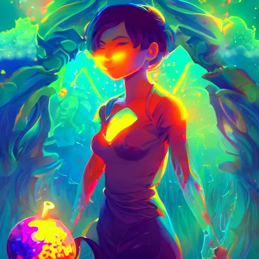 Image similar to skill magic deepdream radiating a glowing aura stuff loot legends stylized digital illustration video game icon artstation lois van baarle, ilya kuvshinov, rossdraws,