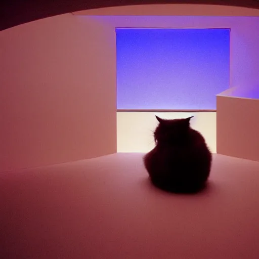 Prompt: a playful mind of astral cat by james turrell