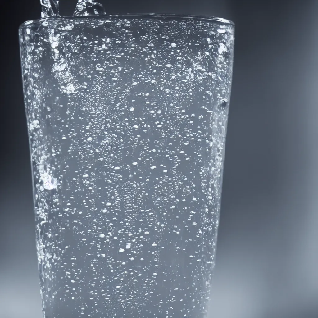 Prompt: close - up on a glass of water held by a female hand, blurred, depth of field, unframed, photography by denis villeneuve, david lynch and nadav kander, 8 k hyper realistic detailed cinematic still