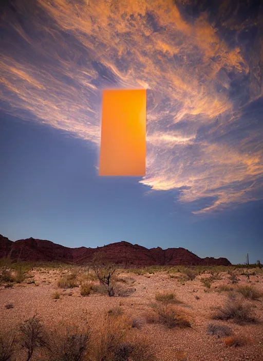 Prompt: photo, an interdimensional portal opening in the Arizona desert, dramatic