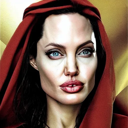 Image similar to an amazing award winning photo of angelina jolie as mary magdalene