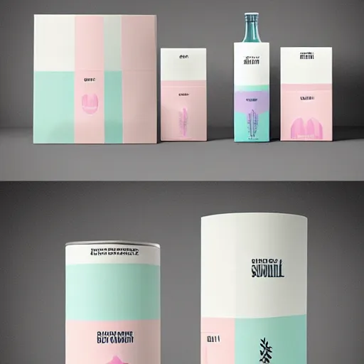 Prompt: pastel colours, conceptual packaging, alcohol, label design, behance, packaging of the world, award, front label, packaging design, craft