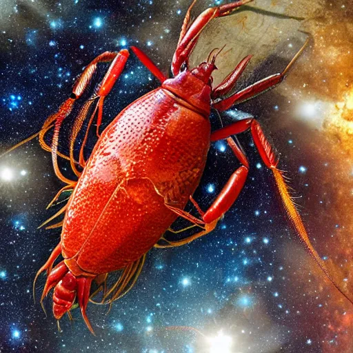 Image similar to live giant crawfish in space