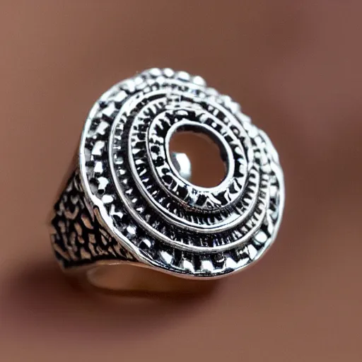 Image similar to ornate ring shaped like a village, product display