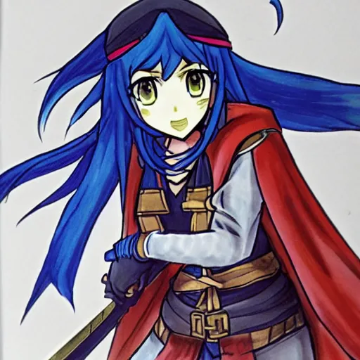 Prompt: lucina from fire emblem awakening drawn in the style of eiichiro oda