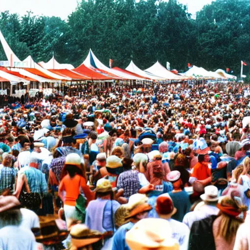 Prompt: crowds at a county fair taking the zyklon b or agent orange challenge