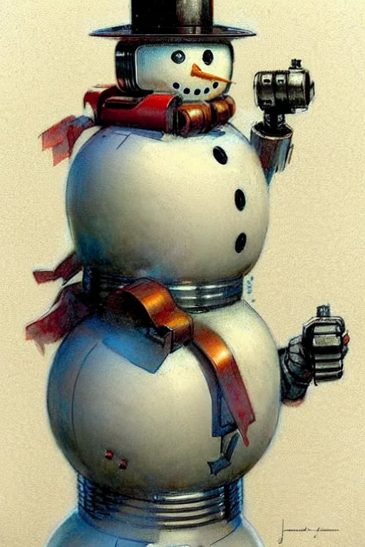 Image similar to ( ( ( ( ( 1 9 5 0 s retro future robot android snowman. muted colors. ) ) ) ) ) by jean - baptiste monge!!!!!!!!!!!!!!!!!!!!!!!!!!!!!!