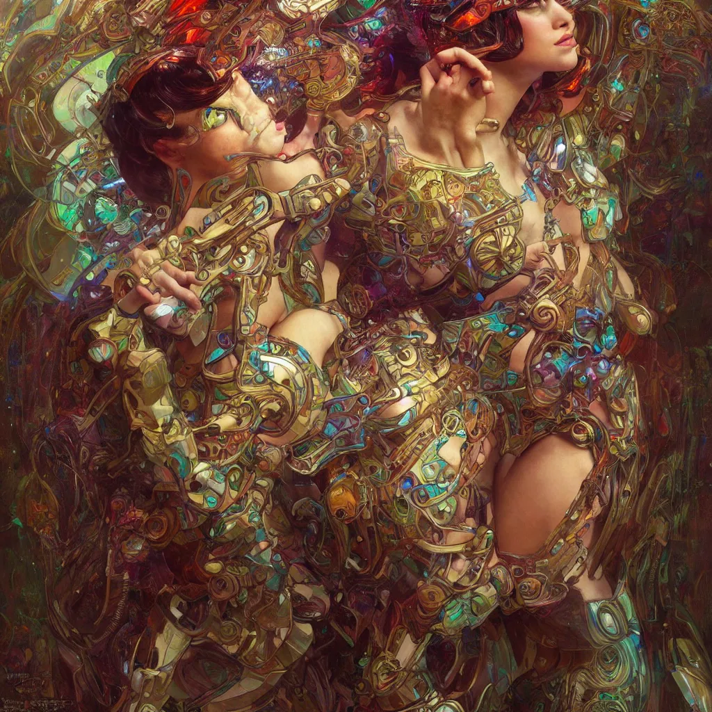 Image similar to extremely psychedelic cyborg queen of lsd. intricate, elegant, highly detailed, extremely lifelike photorealistic digital painting, artstation. steichen, gaston bussiere, tom bagshaw, cyberpunk alphonse mucha