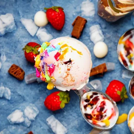 Image similar to The most delicious ice cream sundae ever created, detailed 4k photograph