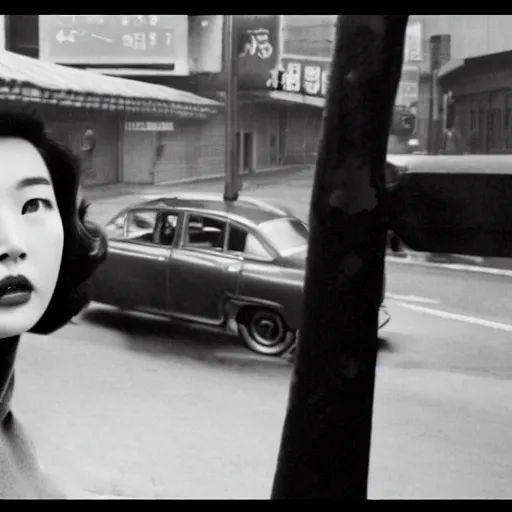 Image similar to 1950s Korean thriller film noir, 35mm film, Cooke Varotal 20-100mm T3.1