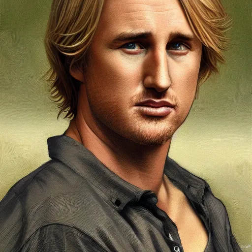 Image similar to owen wilson portrait, intricate, highly detailed, digital painting, artstation, concept art, smooth, sharp focus, illustration, unreal engine 5, 8 k, art by artgerm and greg rutkowski and alphonse mucha