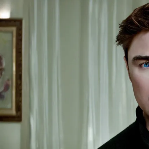 Image similar to A still of Seth MacFarlane as Carlisle Cullen in Twilight (2008), golden eyes