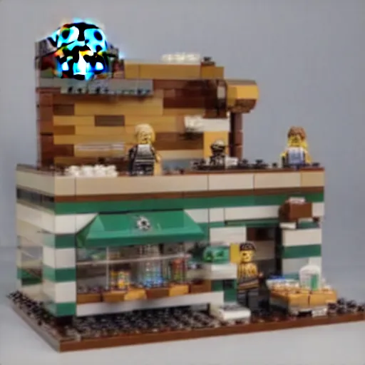 Image similar to Starbucks barista Lego set