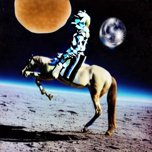 Image similar to fusion of horse and astronaut, photo by kronenberg and rutkowski