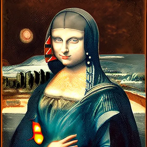 Prompt: the mona liza painted by sociopath