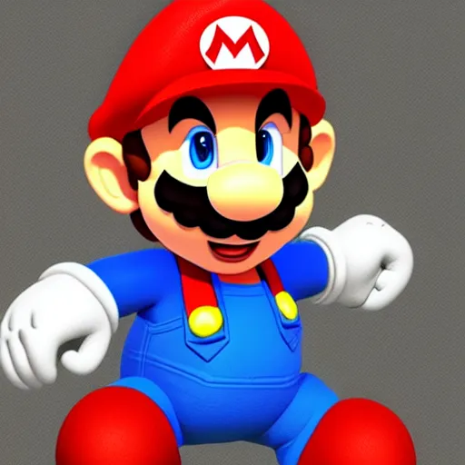 Image similar to realistic super Mario, artstation