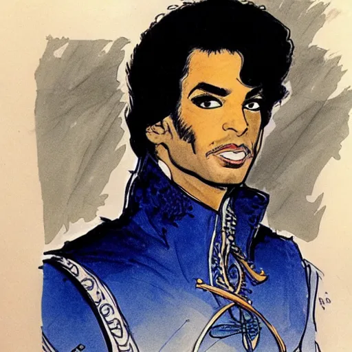 Prompt: prince drawn by mort drucker