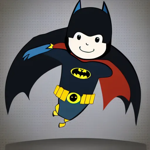 Image similar to batman as a very young boy smiling on the cartoon wild - kratts, sticker - art, svg vector, adobe - illustrator